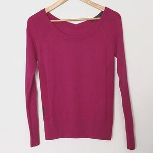 Icebreaker 100% Merino Wool Light Weight Sweater Magenta Size Small